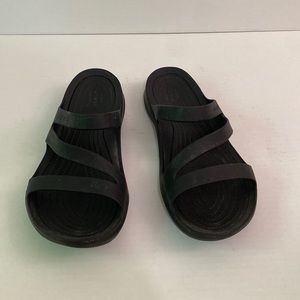 Crocs Womens Swiftwater Sandals Black Size 9